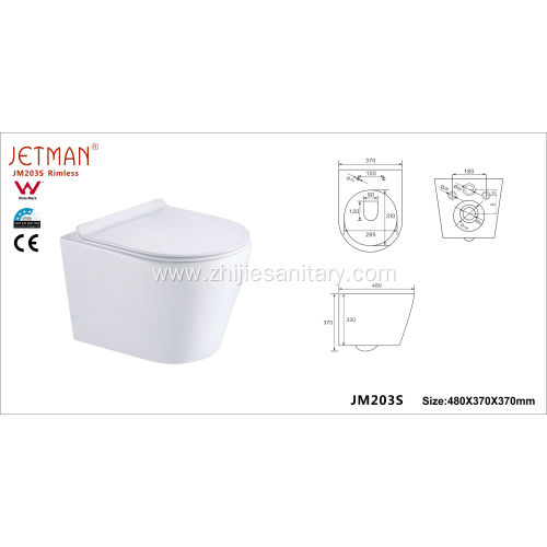 Short Water Saving wall hung toilet